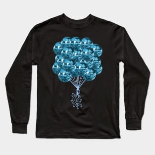 Boogie Blue Disco Ball Balloons Long Sleeve T-Shirt